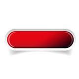 Red glossy web bar button vector