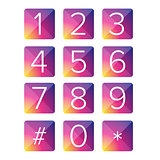 Number set vector square