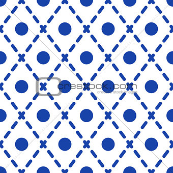 Geometric blue and white minimalistic pattern.