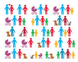 Vector family infographic icons