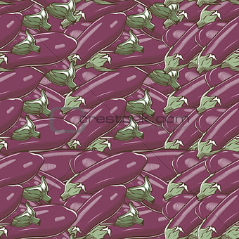 Vintage Eggplant Seamless Pattern