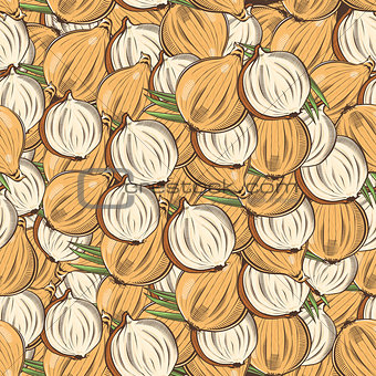 Vintage Onion Seamless Pattern