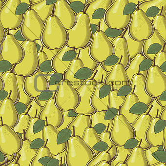 Vintage Pear Seamless Pattern