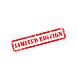 LIMITED EDITION stamp sign text red.