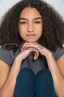 Beautiful Mixed Race Interracial Teenager Girl Young Woman