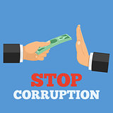 stop corruption concept