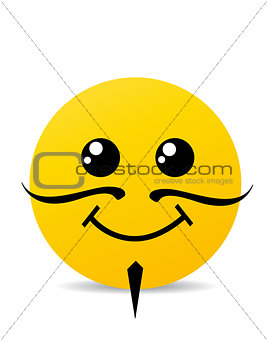 Modern yellow laughing happy smile