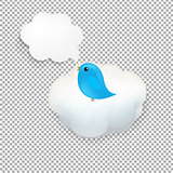 Cloud Icon With Bird