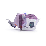 origami elephant from banknotes