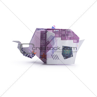 origami elephant from banknotes