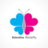 Valentine Day Greeting with butterfly
