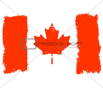 Threadbare flag of Canada