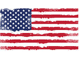 Threadbare flag of United States of America