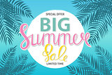 Big Summer Sale Abstract Background Vector Illustration