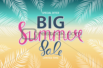 Big Summer Sale Abstract Background Vector Illustration