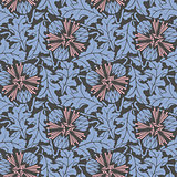 Blowball floral seamless pattern vector