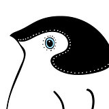 Penguin Cute animal head  funny cartoon