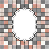 Mosaic frame place for text invitation