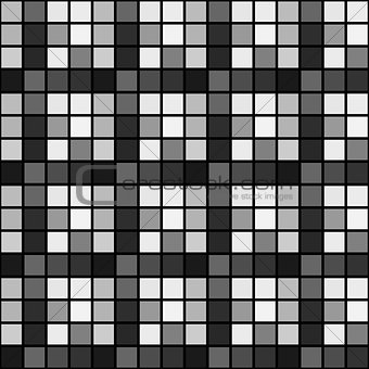 Black white mosaic seamless pattern background square