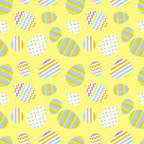 Pastel seamless vector pattern with Easter eggs.