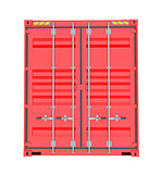 Red Cargo Container. Isoalted