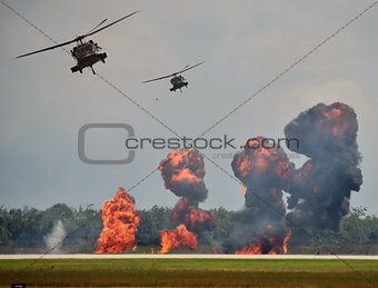 Helicopter ground attack