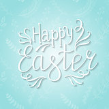 Happy Easter Lettering Egg. Vector illustration