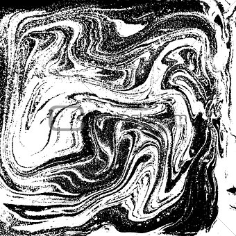 Black and white liquid texture, watercolor hand drawn marbling illustration, abstract background