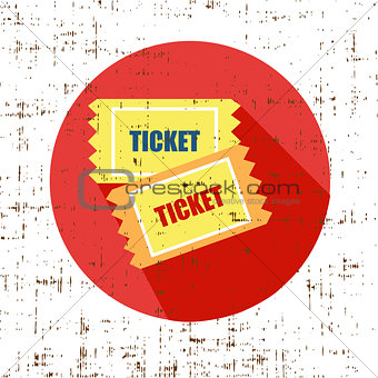 Old Vector vintage paper tickets grunge screen texture