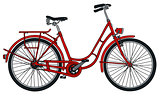 Classic red bicycle