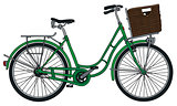 Classic green bicycle