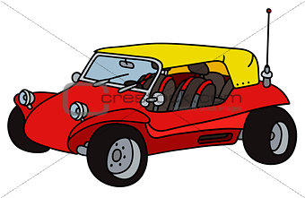 Red beach buggy