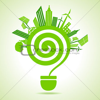 Ecology concept with bulb