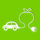 Eco car make a apple icon