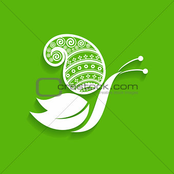 Green decorative butterfly