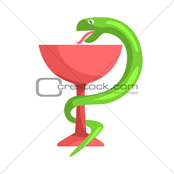 Hygiea Bowl International Pharmacy Symbol With Snake And Chalice