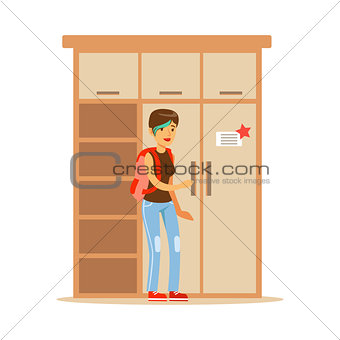 Woman Choosing Dresser For Wardrobe, Smiling Shopper In Furniture Shop Shopping For House Decor Elements