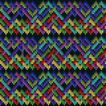 Ornate knitting seamless pattern