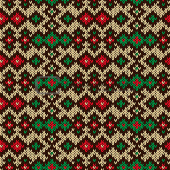 Knitting ornate seamless motley pattern