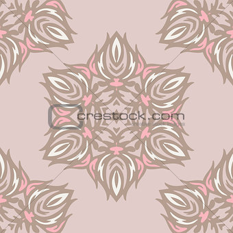 damask flower pattern vector background