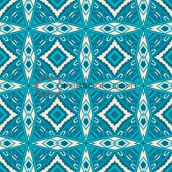 Abstract blue seamless tiles pattern