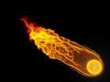 3D illustration of fireball