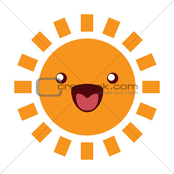 Sun Funny Character Icon on white