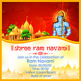 Lord Rama with bow arrow in Ram Navami