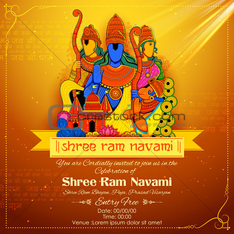 Lord Ram, Sita, Laxmana, Hanuman and Ravana in Ram Navami