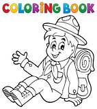 Coloring book scout boy theme 2