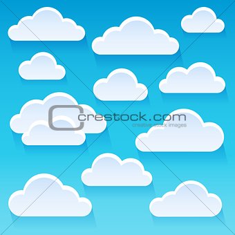 Stylized clouds theme image 1
