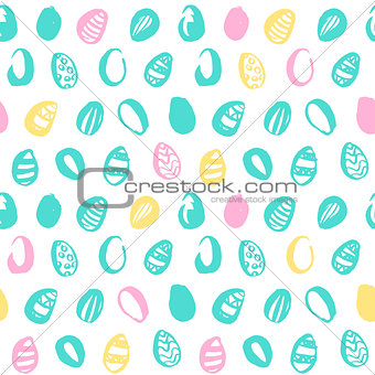 Easter Eggs Trendy Seamless Pattern
