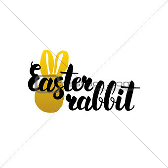 Easter Rabbit Handwritten Calligraphy