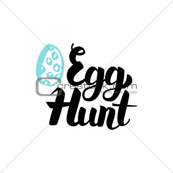Egg Hunt Handwritten Lettering